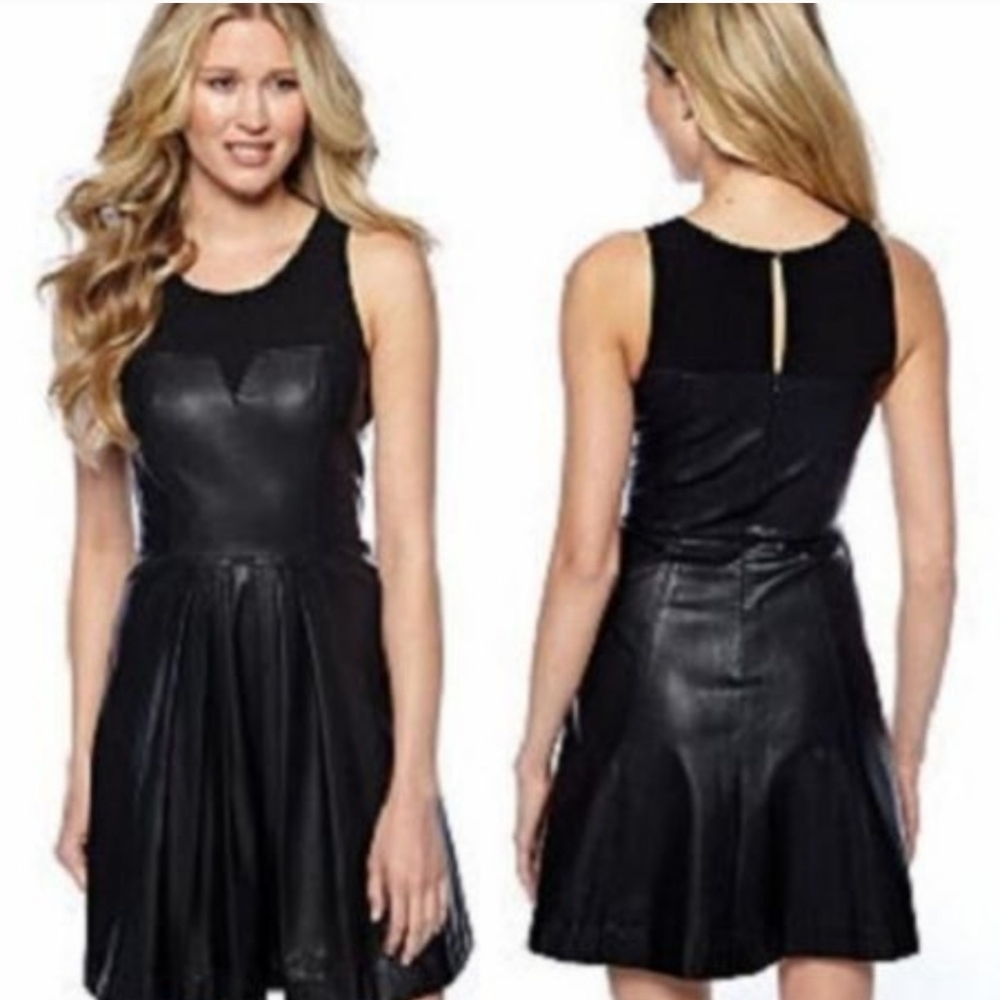 Skies are Blue Eco Leather dress Small